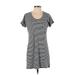 Gap Outlet Casual Dress - Shift: Gray Print Dresses - Women's Size Small