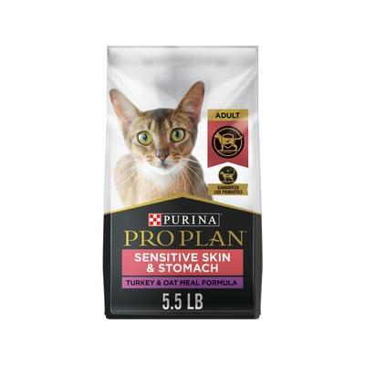 Purina Pro Plan Sensitive Skin & Stomach Turkey & Oat Meal Formula Dry Cat Food, 5.5-lb bag