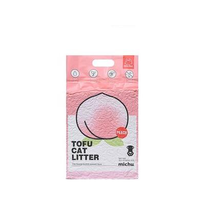 Michu Natural Clumping Flushable Tofu Cat Litter, 5.5-lbs bag, Peach