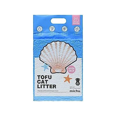 Michu Natural Clumping Flushable Tofu Cat Litter, 5.5-lbs bag, Ocean Fresh
