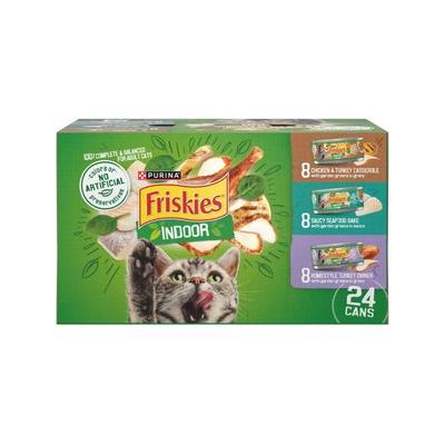 Friskies Indoor Variety Pack Canned Cat Food, 5.5-oz, case of 24