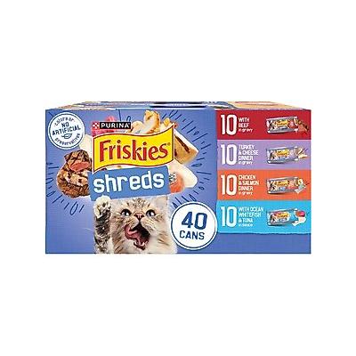 Friskies Shreds in Gravy Variety Pack Canned Cat Food, 5.5-oz can, case of 40