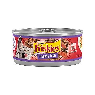 Friskies Meaty Bits with Beef Cat Food, 5.5-oz, case of 24