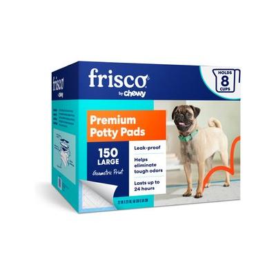 Frisco Large Premium Dog Training & Potty Pads, 22 x 23-in, Unscented, 150 count, Geometric Print