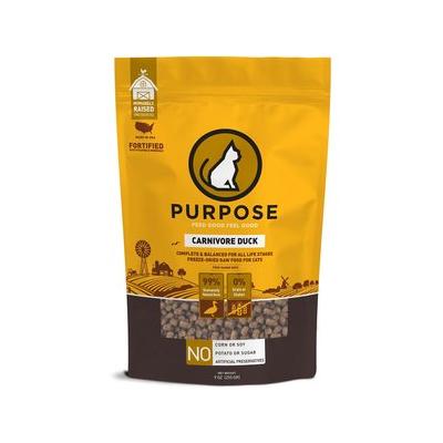 Purpose Carnivore Duck Freeze-Dried Grain-Free Raw Cat Food, 9-oz bag