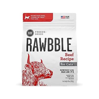 BIXBI RAWBBLE Beef Recipe Grain-Free Freeze-Dried Cat Food, 10-oz bag
