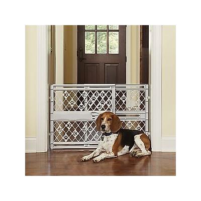 MyPet Paws Portable Pet Gate, Light Gray