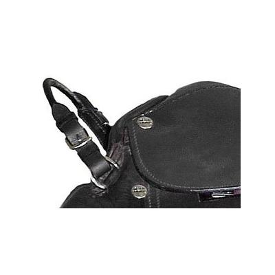 Paris Tack Rolled Horse Saddle Grab Strap, Black