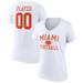 Women's Fanatics Branded White Miami Hurricanes Football Pick-A-Player NIL Gameday Tradition V-Neck T-Shirt