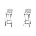 "Madeline 41.73"" Barstool, Set of 2 with Seat Cushion in Black and White - Manhattan Comfort 65-2-198AMC4"