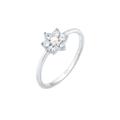 Elli PREMIUM - Blume Floral Synthetische Perle 925 Silber Ringe Damen