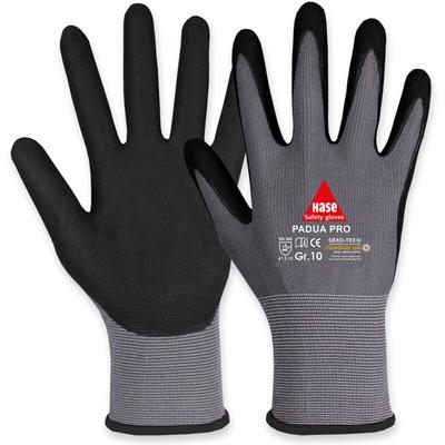 Hase Safety Gloves - Arbeitshandschuhe, Padua Pro, EN388, en 420, grau/schwarz, Größe 11 Image