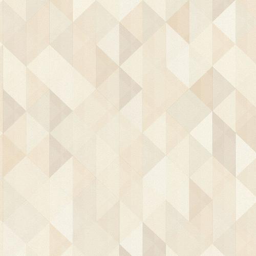 Skandinavische Tapete crème beige | Geometrische Tapete Dreieck 367861 | Vliestapete skandinavisch