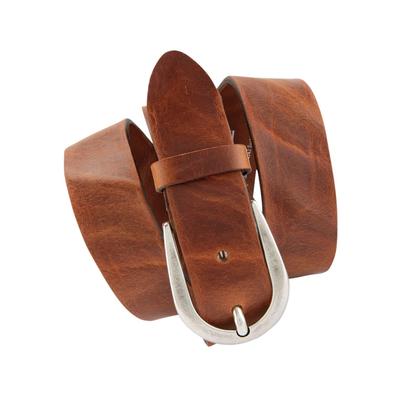 Ledergürtel BERND GÖTZ, Damen, Gr. 85, braun (cognac), Leder, unifarben, casual,modisch,Basic,klassisch, Gürtel, mit silberfarbener Schließe Image