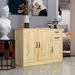Modern Wood Buffet Sideboard with 2 doors&1 Storage and 2drawers