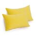 Adeco Set of 2 12"x 20" Rectangular Pillowcase Fabric Throw Pillow Covers
