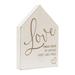 Love Grows Best In Houses Just Like This, Farmhouse Wood House-shaped Inspirational Tabletop Decor