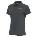 Women's Antigua Charcoal Atlanta Braves Logo Legacy Pique Polo