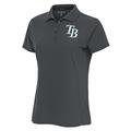 Women's Antigua Charcoal Tampa Bay Rays Logo Legacy Pique Polo