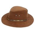 Classic Look in Brown,'Handcrafted Brown Leather Hat from Mexico'