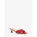 Michael Kors Amal Embellished Faux Suede Kitten Sandal Red 8