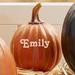 Personalization Mall Our Family Patch Personalized Small Pumpkin Resin in Orange | 6 H x 5.5 W x 6 D in | Wayfair 7144S