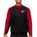 Men's Antigua Black/Red Detroit Red Wings Quarter-Zip Pullover Top