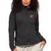 Women's Antigua Heather Black Columbus Blue Jackets Primary Logo Course Full-Zip Jacket