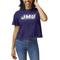 Women's League Collegiate Wear Purple James Madison Dukes Clothesline Crop T-Shirt