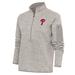 Women's Antigua Oatmeal Philadelphia Phillies Logo Fortune Quarter-Zip Pullover Jacket