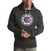 Men's Antigua Charcoal LA Clippers Team Logo Victory Pullover Hoodie