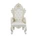 Simple Relax Tufted Arm Chair in Antique White Faux Leather/Wood/Upholstered in Brown/White | 57 H x 28 W x 31 D in | Wayfair AC-DN01231