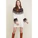 Free People Dresses | Free People Fair Isle Sweater Mini Dress Small | Color: Brown/White | Size: S