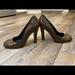 Gucci Shoes | Gucci Chocolate Brown Patent Leather Logo Pumps Size 39, Round Toe | Color: Brown | Size: 39
