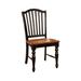 Charlton Home® Andrenae Slat Back Side Chair in Black/Antique Wood in Black/Brown | 39 H x 19 W x 23.75 D in | Wayfair