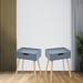 Corrigan Studio® Wooden End Table, Floating Shelf Side Table w/ Storage Drawer, 2PCS Wood in Brown | 22.4 H x 17.7 W x 11.8 D in | Wayfair