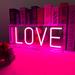 Trinx Love 14" LED Neon Sign Box in Pink | 14 H x 6 W x 1 D in | Wayfair DEED87312F44419EA6E4F0C31389A715