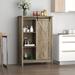 Gracie Oaks Mushtaaq 1 - Door Accent Cabinet Wood in Brown/Gray | 52.25 H x 35 W x 17.75 D in | Wayfair 4B4166B155A4412888491C2A3C0F2EDC