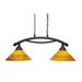 Red Barrel Studio® Eisenhauer 2 - Light Kitchen Island Linear Pendant in Gray | 13.5 H x 31.75 W x 12 D in | Wayfair