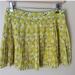 American Eagle Outfitters Skirts | American Eagle Women's Pleated Yellow Mini Skirt Size 4 Floral Print | Color: Yellow | Size: 4