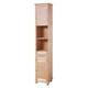 Hochschrank WELLTIME "Venezia Landhaus" Schränke Gr. B/H/T: 33 cm x 176 cm x 33 cm, 2 St., beige (natur) Bad-Hochschrank Bad-Hochschränke