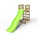 Rebo® Add-on Wooden Platform with 6FT Slide for Wooden Garden Swing Sets - Light Green Slide | OutdoorToys | Pressured Treated Timber, All Fixtures and Fittings Provided