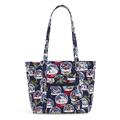 Vera Bradley Women's Small Vera Tote Bag Handbag, Snow Globes-Recycled Cotton, One Size