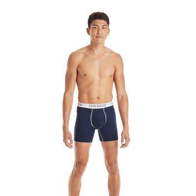 Hanes Men's Ultimate Core Stretch Boxer Brief 5-Pack (Size S) Grey/Black/Red, Cotton,Spandex