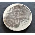 3SCompany Round Trivet Hammered Shiny Set Of 2 Stainless Steel in Gray | 0.75 H x 8 W x 9 D in | Wayfair RNDTRVTHMRSHNY