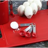 Reston Lloyd 4pc Measuring Spoon Set Stainless Steel/Plastic in Red | Wayfair 05460