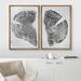 IDEA4WALL Framed Canvas Print Wall Art Set Black White Grunge Wood Tree Rings Floral Plants Illustrations Modern Art Nature Scenic Colorful For Living Metal | Wayfair