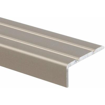 Winkelprofil Treppenkantenprofil Aluminium Selbstklebend Edelstahl matt 24,5 x 10 mm