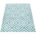 Blue/White 39.4 x 23.6 x 0.43 in Area Rug - George Oliver Faylyn Geometric Machine Woven Area Rug in | 39.4 H x 23.6 W x 0.43 D in | Wayfair