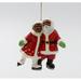 The Holiday Aisle® African American Santa & Mrs. Claus Skating Hanging Figurine Ornament /Porcelain in Red/White | 3.88 H x 3.5 W x 1.5 D in | Wayfair